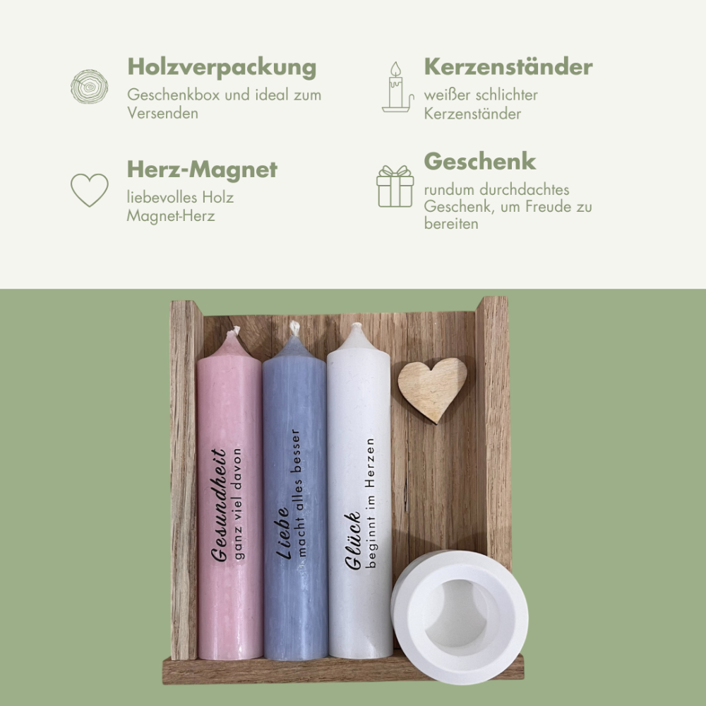 3er Stabkerzen-Set
