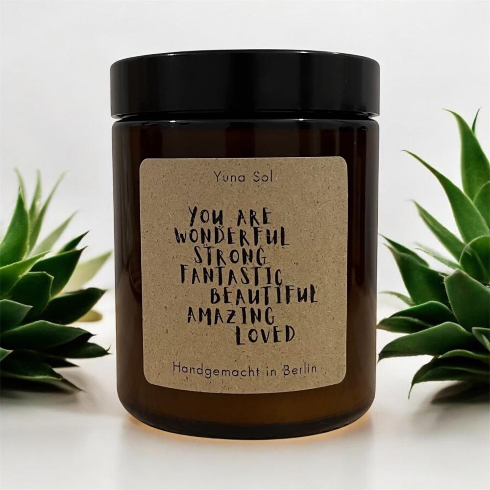 Kerze im Glas - You are wonderful...