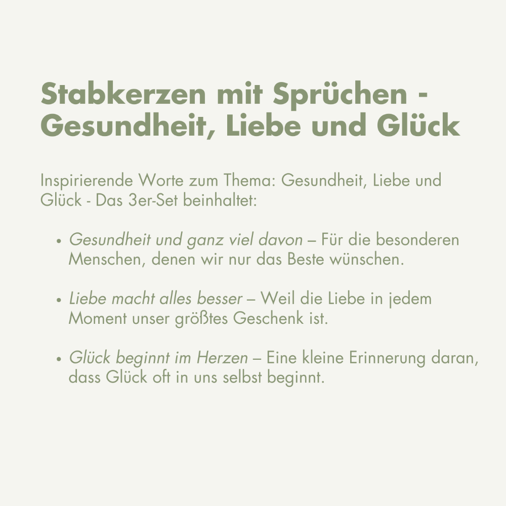 3er Stabkerzen-Set