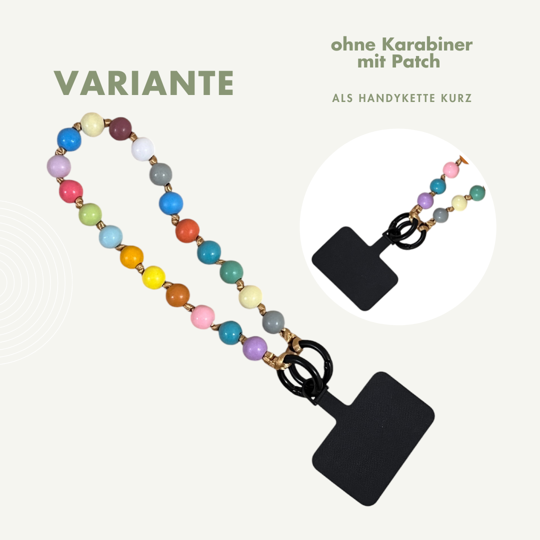Perlenband - Handykette kurz - Schlüsselanhänger