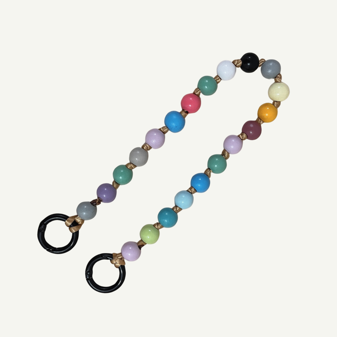 Perlenband - Handykette kurz - Schlüsselanhänger