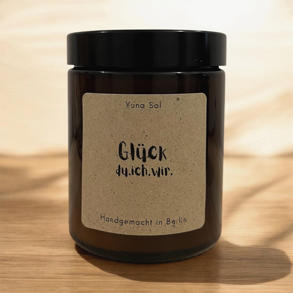 Kerze im Glas - Glück du.ich.wir.