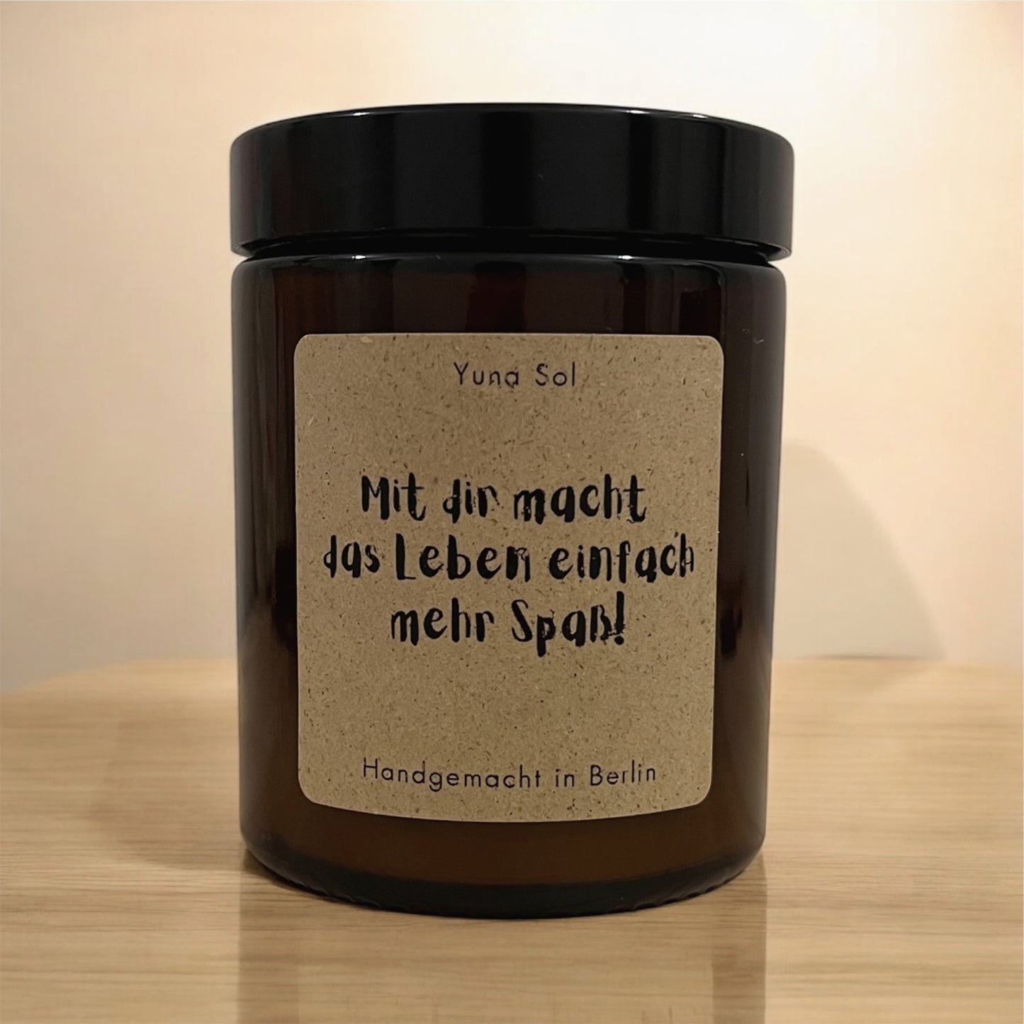 Kerze im Glas - Mit dir macht das Leben einfach mehr Spaß!