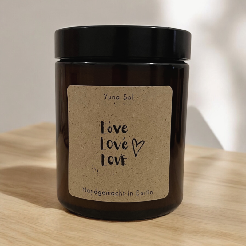 Kerze im Glas - Love