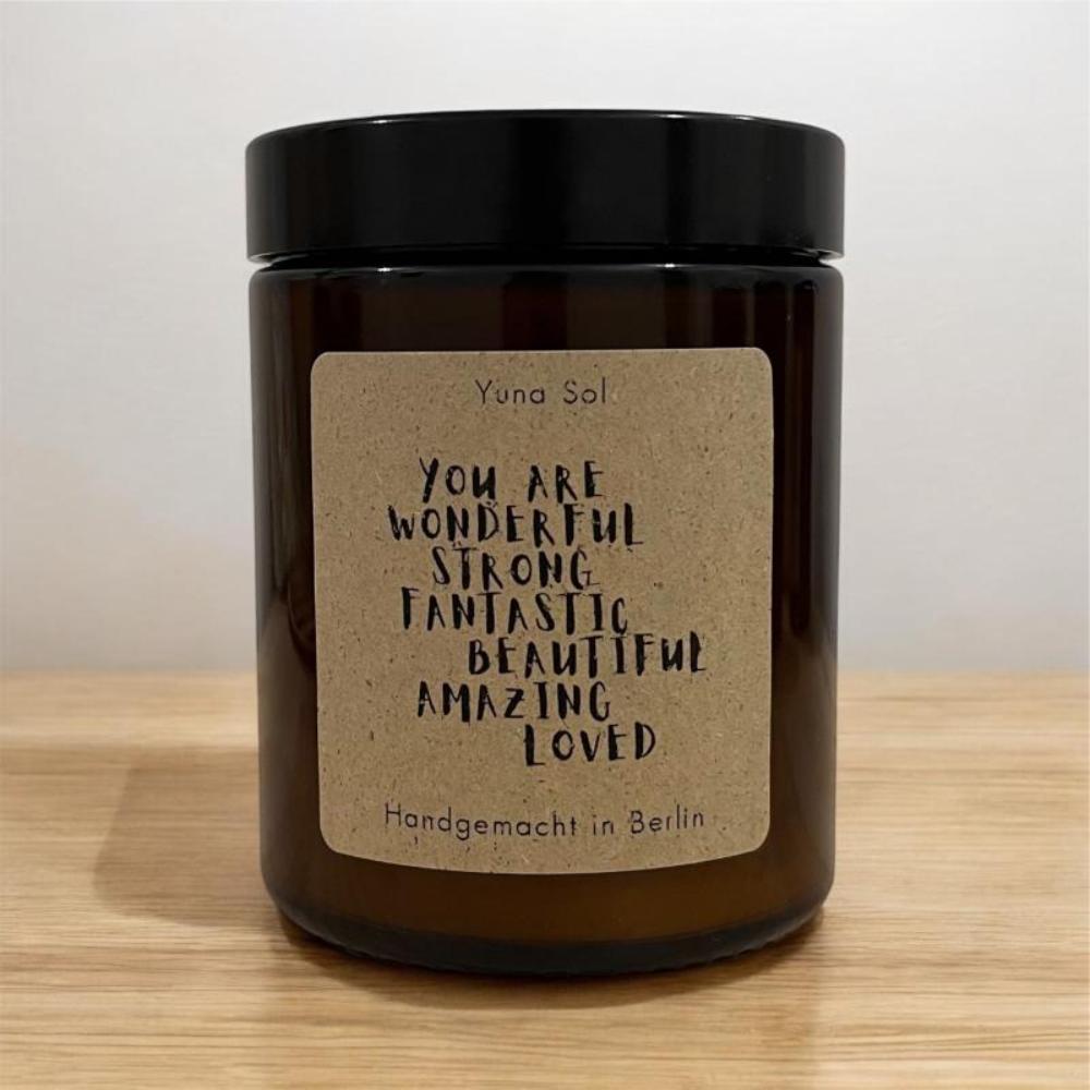 Kerze im Glas - You are wonderful...