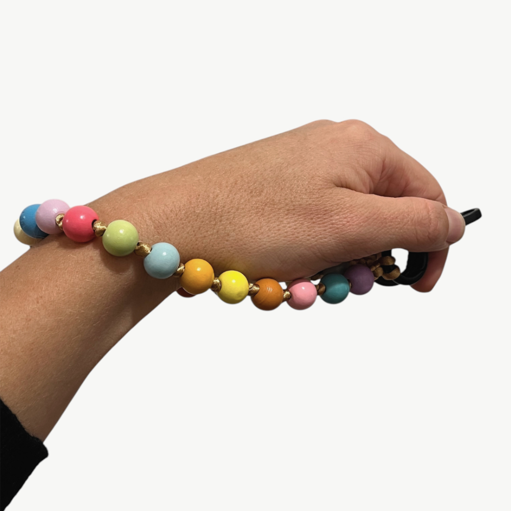 Perlenband - Handykette kurz - Schlüsselanhänger