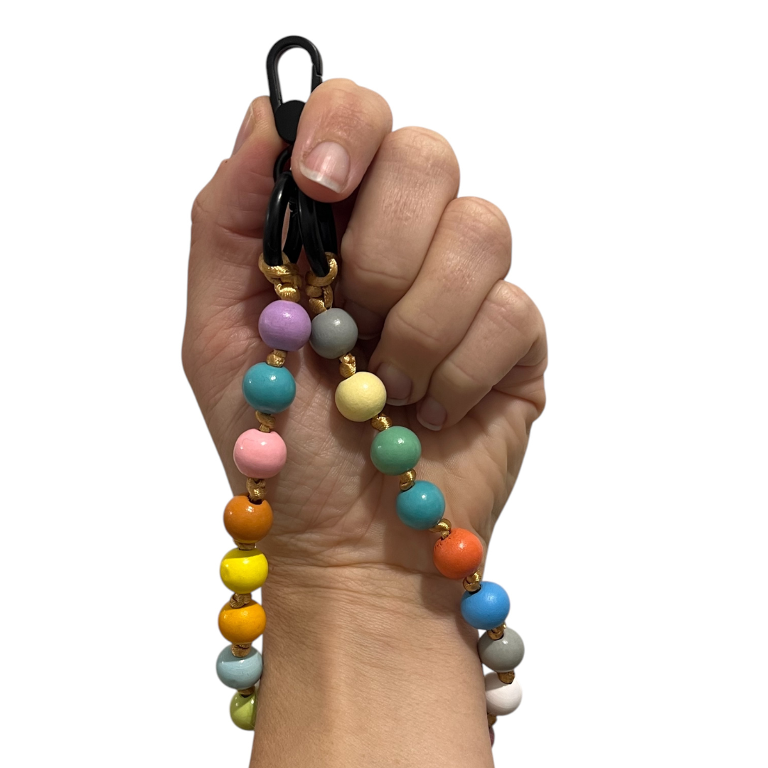 Perlenband - Handykette kurz - Schlüsselanhänger