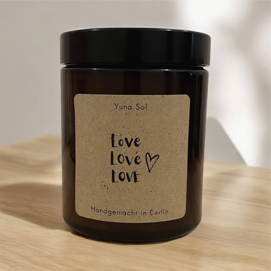 Kerze im Glas - Love Love LOVE